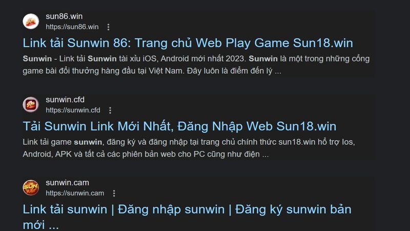 Site lừa đảo Sunwin